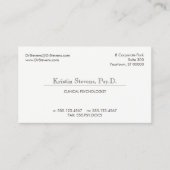 Carte de rendez-vous professionnelle classique sim (Devant)