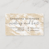 Carte De Rendez-vous Professionnelle de marbre blanche de parties (Dos)