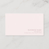 Carte de rendez-vous professionnelle et minimale (Dos)