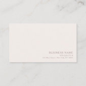 Carte de rendez-vous professionnelle et minimale (Dos)