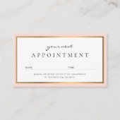 carte de rendez-vous professionnelle moderne blush (Devant)