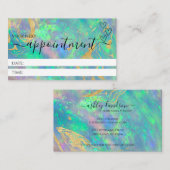 Carte de rendez-vous professionnelle moderne Opal (Devant / Derrière)