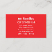 Carte de rendez-vous professionnelle Red Modern (Devant)