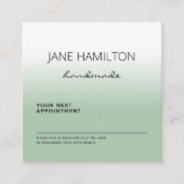 Carte de rendez-vous professionnelle verte avec lo (Devant)