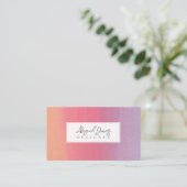 Carte De Rendez-vous Profil d'aquarelle Sherbet Ombre Artist (Debout devant)