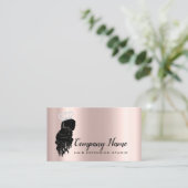 Carte De Rendez-vous Prolongation des cheveux Rose couronne étincelle d (Debout devant)