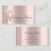 Carte De Rendez-vous Prolongation des cheveux Rose de cheveux Gold Crow (Devant / Derrière)