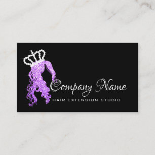 Carte De Rendez-vous Prolongation des cheveux Salon de cheveux Purp Cou