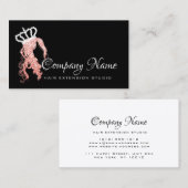 Carte De Rendez-vous Prolongation des cheveux Salon des cheveux Rose Co (Devant / Derrière)