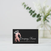 Carte De Rendez-vous Prolongation des cheveux Salon des cheveux Rose Co (Debout devant)