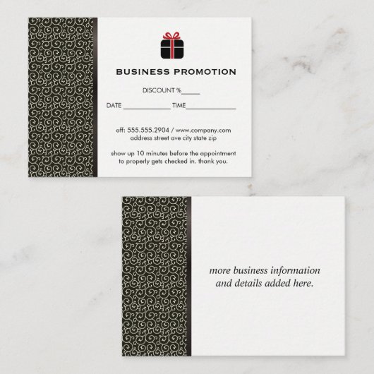 Carte De Rendez-vous Promotionnel (Devant / Derrière)