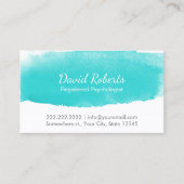 Carte De Rendez-vous Psychologue Conseiller Aquarelle Nomination (Devant)