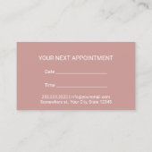 Carte De Rendez-vous Psychologue Conseiller Dusty Rose Gold Nomination (Dos)