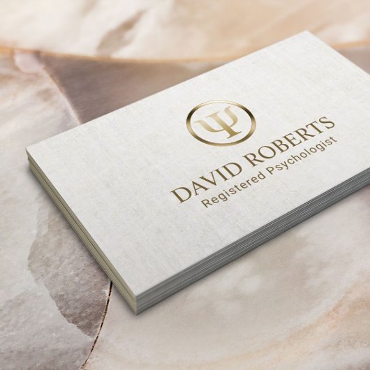 Carte De Rendez-vous Psychologue Conseiller Elegant Linen Nomination