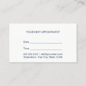 Carte De Rendez-vous Psychologue Conseiller Marine & Gold Nomination (Dos)