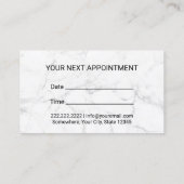 Carte De Rendez-vous Psychologue Conseiller Moderne Marbre Or Agate (Dos)