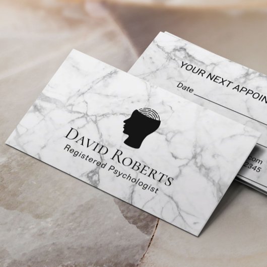Carte De Rendez-vous Psychologue Conseiller Nomination de Marbre