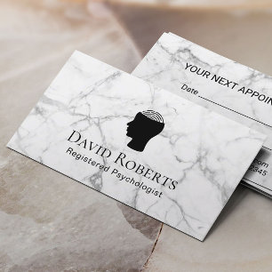 Carte De Rendez-vous Psychologue Conseillère Nomination en marbre