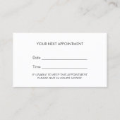 Carte De Rendez-vous Psychologue-Élégant Plage Thème Nomination (Dos)