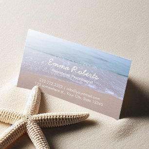 Carte De Rendez-vous Psychologue-Élégant Plage Thème Nomination