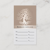 Carte De Rendez-vous Psychologue Gold Tree Nomination professionnelle (Dos)