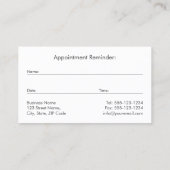 Carte De Rendez-vous Psychologue Grey Nomination d'un conseiller person (Dos)