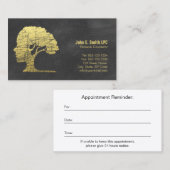 Carte De Rendez-vous Psychologue Noir Nomination d'un conseiller person (Devant / Derrière)