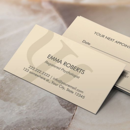 Carte De Rendez-vous Psychologue Nomination professionnelle normale