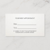 Carte De Rendez-vous Psychologue-Nomination professionnelle simple (Dos)