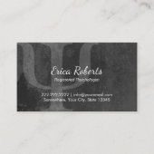 Carte De Rendez-vous Psychologue Professional Dark Nomination (Devant)