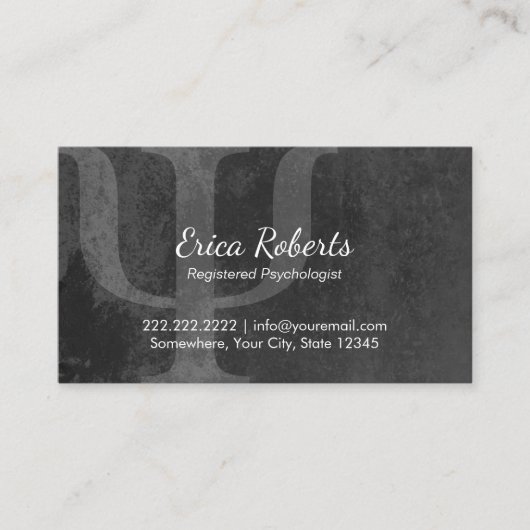 Carte De Rendez-vous Psychologue Professional Dark Nomination (Devant)