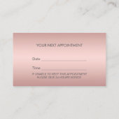 Carte De Rendez-vous Psychologue Rose Gold Symbole Nomination (Dos)