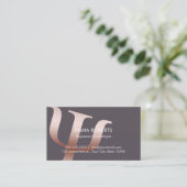 Carte De Rendez-vous Psychologue Rose Gold Symbole Nomination (Debout devant)