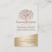 Carte De Rendez-vous Psychologue Rose Gold Tree Nomination élégante (Devant)