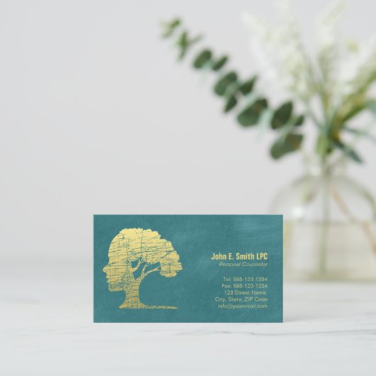 Carte De Rendez-vous Psychologue Turquoise - Nomination d'un conseiller (Debout devant)