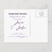 Carte de rendez-vous PurpleDreamFlower (Dos)