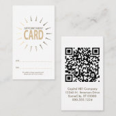 Carte De Rendez-vous qr code appointment sunBurst (Devant / Derrière)