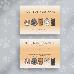 Carte de rendez-vous Races de chiens mignons Orang