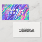 Carte De Rendez-vous Rainbow Liquid (Devant / Derrière)