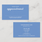 Carte De Rendez-vous Rappel bleu élégant écrit à la main moderne (Devant / Derrière)