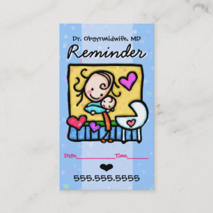 Carte De Rendez-vous Rappel de Midwife.OBGYN.Pediatrician.Appointment