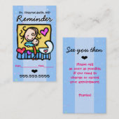 Carte De Rendez-vous Rappel de Midwife.OBGYN.Pediatrician.Appointment (Devant / Derrière)