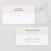 Carte De Rendez-vous Rappel de nomination Élégant Modèle professionnel (Devant / Derrière)