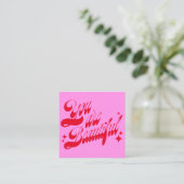 Carte De Rendez-vous Rappel De Nomination Moderne, Étoiles Roses (Debout devant)