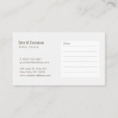 Carte De Rendez-vous Rappel de nomination pour un poste de dentiste (Dos)