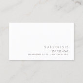 Carte De Rendez-vous Rappel de nomination professionnelle simple et élé (Dos)