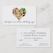 Carte De Rendez-vous Rappel de réservation (Devant / Derrière)