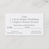 Carte De Rendez-vous Rappel de réservation (Dos)