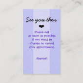 Carte De Rendez-vous Rappel des cheveux (Dos)