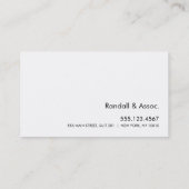 Carte De Rendez-vous Rappel professionnel simple de nomination blanche  (Dos)